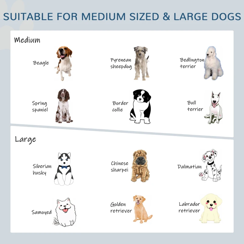 PawHut Elevated Dog Bowls with Stand, Raised Dog Feeder for Large Medium Dogs, Oak