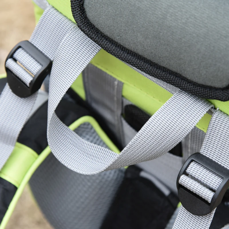 HOMCOM Baby Hiking Backpack Carrier Child Carrier with Ergonomic Hip Seat Detachable Rain Cover Adjustable Straps Stand for Toddler 6 - 36 Months Black