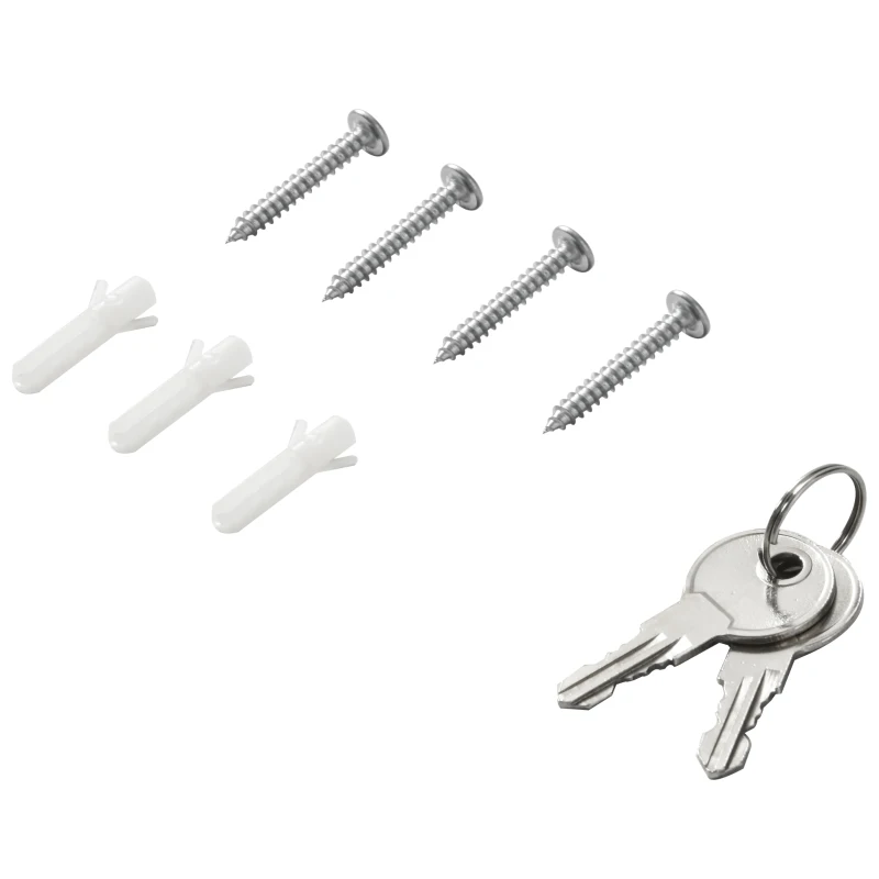 kleankin Botiquín de Medicina y Primeros Auxilios para Baño con Bloqueo y 3 Estantes con Puerta de Vidrio Templado de Acero Inoxidable 20x12x58 cm Plata