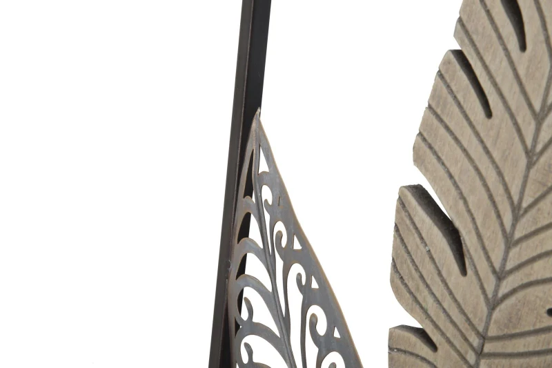 Mauro Ferretti Decoratiune de perete din lemn, frunze-A- CM 30,5X1,90X91