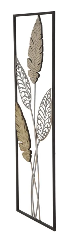 Mauro Ferretti Decoratiune de perete din lemn, frunze-A- CM 30,5X1,90X91