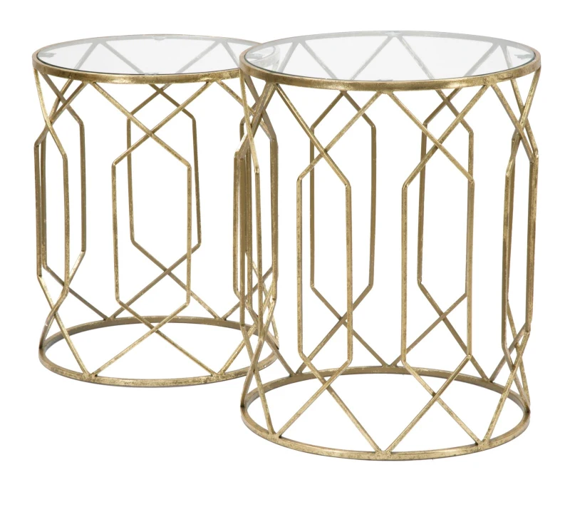 Mauro Ferretti Set din 2 masute TUNISI CM Ø 42X53-38X47