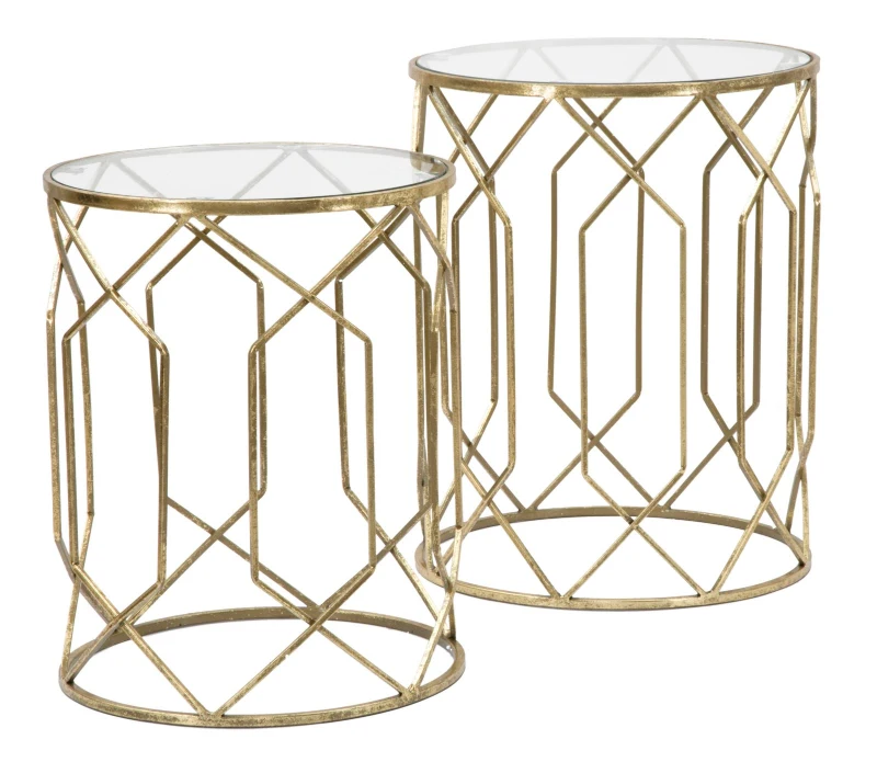 Mauro Ferretti Set din 2 masute TUNISI CM Ø 42X53-38X47