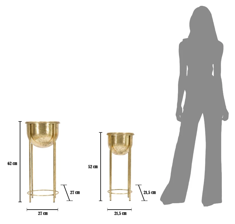 Mauro Ferretti Set suporturi pentru flori GLAM CM Ø 27X62-21,5X52