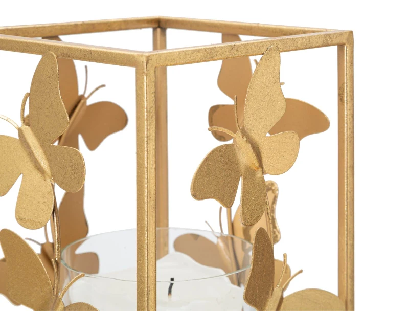 Mauro Ferretti  Suport de lumanari fluture glam 14X14X29cm