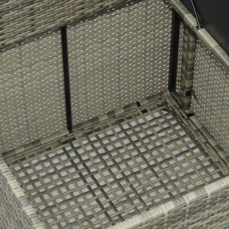 Outsunny poly rotan tuinmeubelen 8 stuks. Tuinset loungeset