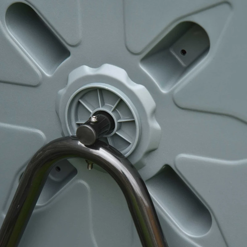 Outsunny compostbak met 2 bakken, inhoud 160 L, draaibaar, 71 cm x 65 cm x 96 cm, grijs + groen, zwart;