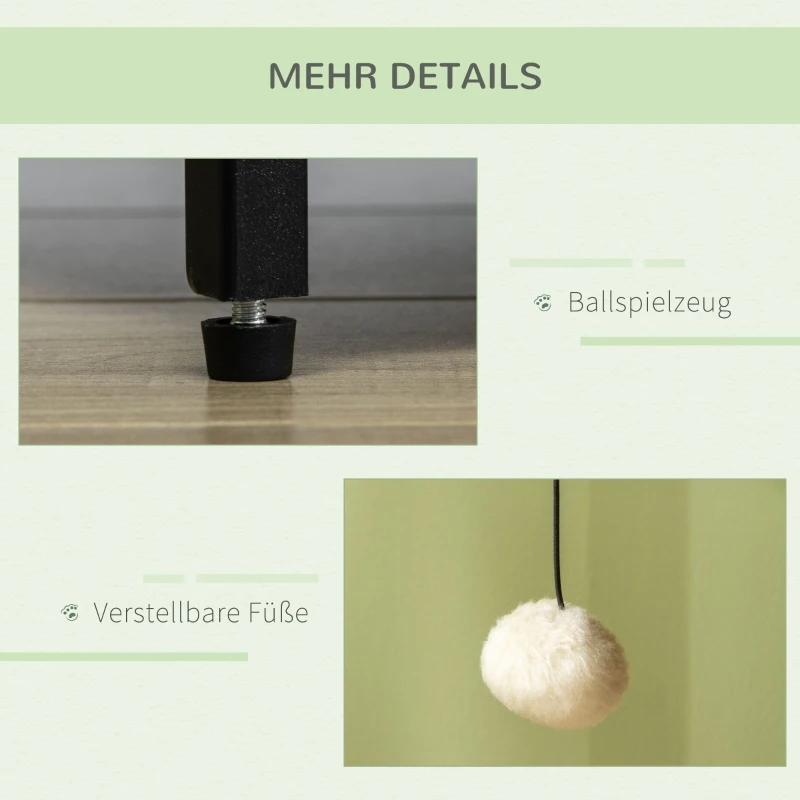 PawHut kattenkast voor kattenbak kattenbak kattenhuis kattengrot wit