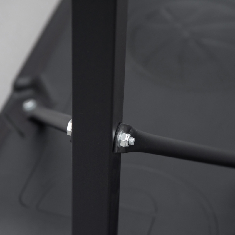 HOMCOM basketbalring, in hoogte verstelbaar, vulbaar onderstel, zeer stabiel, zwart, 131 x 49 x 195-250 cm