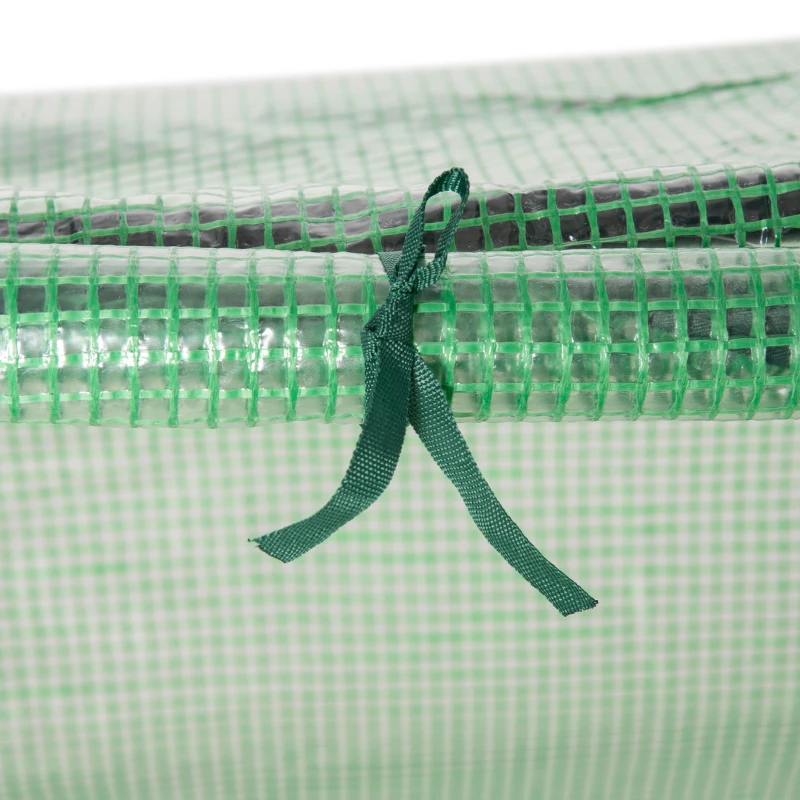 Outsunny Kas met oprolbare ramen, weerbestendig, 180 cm x 60 cm x 60 cm, Groen