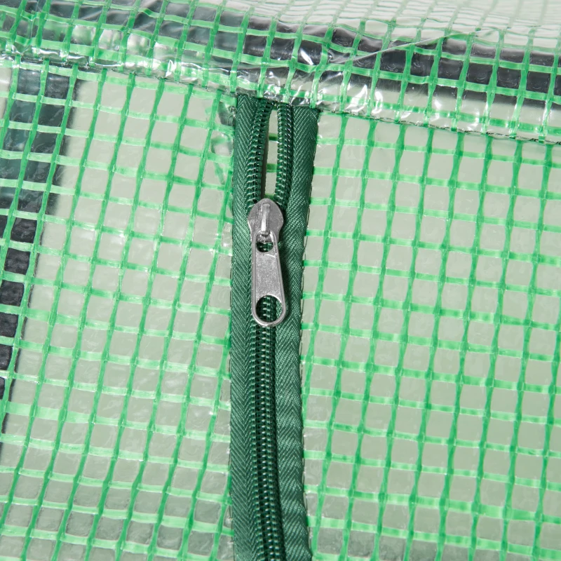 Outsunny Kas met oprolbare ramen, weerbestendig, 180 cm x 60 cm x 60 cm, Groen