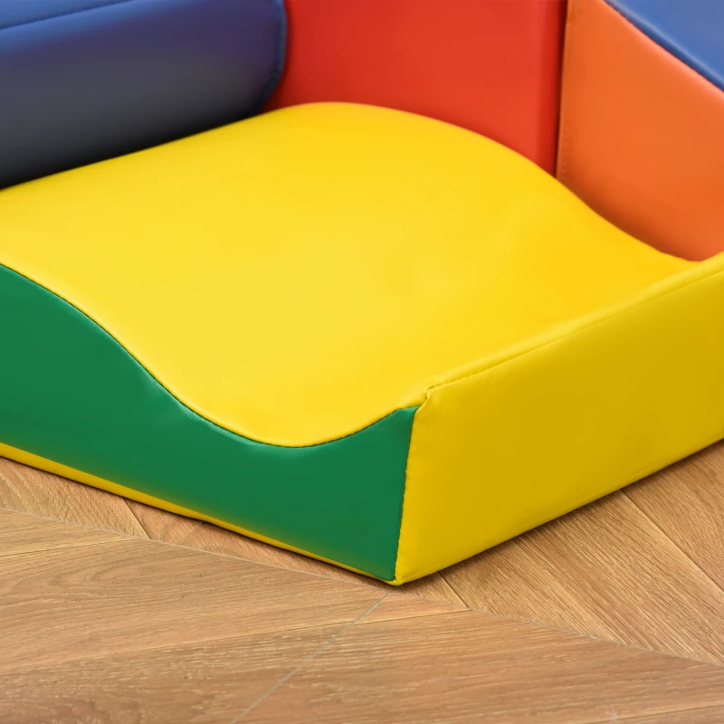 HOMCOM 7 st. Zachte bouwstenen, bouwstenenset om te klimmen, gigantische bouwstenen, kleurrijk(m-8)
