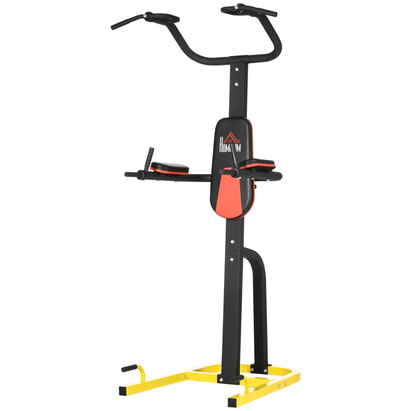 HOMCOM multifunctioneel dompelstation voor Pull-Ups Steel, zwart