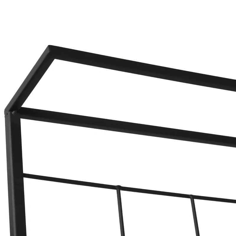 Raft Suport pentru plante Outsunny cu 3 Etajere di Panou Posterior, Jardiniera Verticala pentru Plante Cataratoare, din Metal Negru