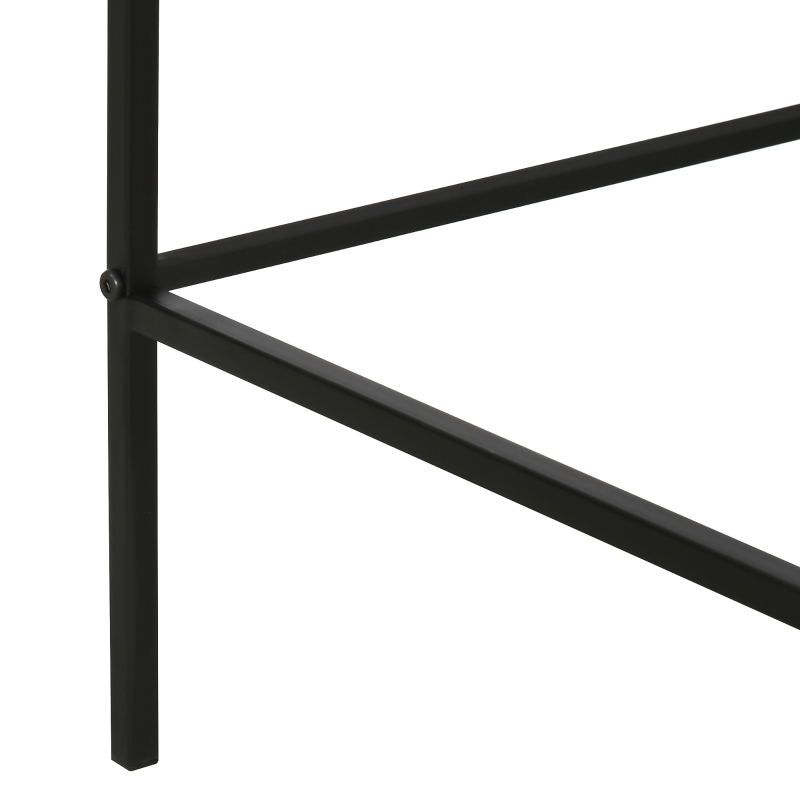 Raft Suport pentru plante Outsunny cu 3 Etajere di Panou Posterior, Jardiniera Verticala pentru Plante Cataratoare, din Metal Negru