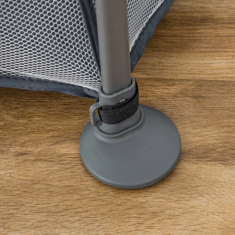 HOMCOM Laufstall klappbar tragbar 134 cm x 134 cm x 83 cm Mesh PP Grau