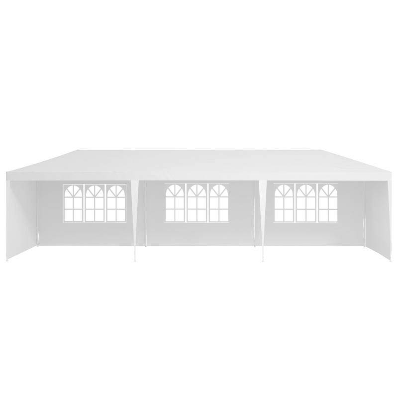 Outsunny Garden Gazebo Marquee Party Wedding Tent Canopy (9m x 3m) - White