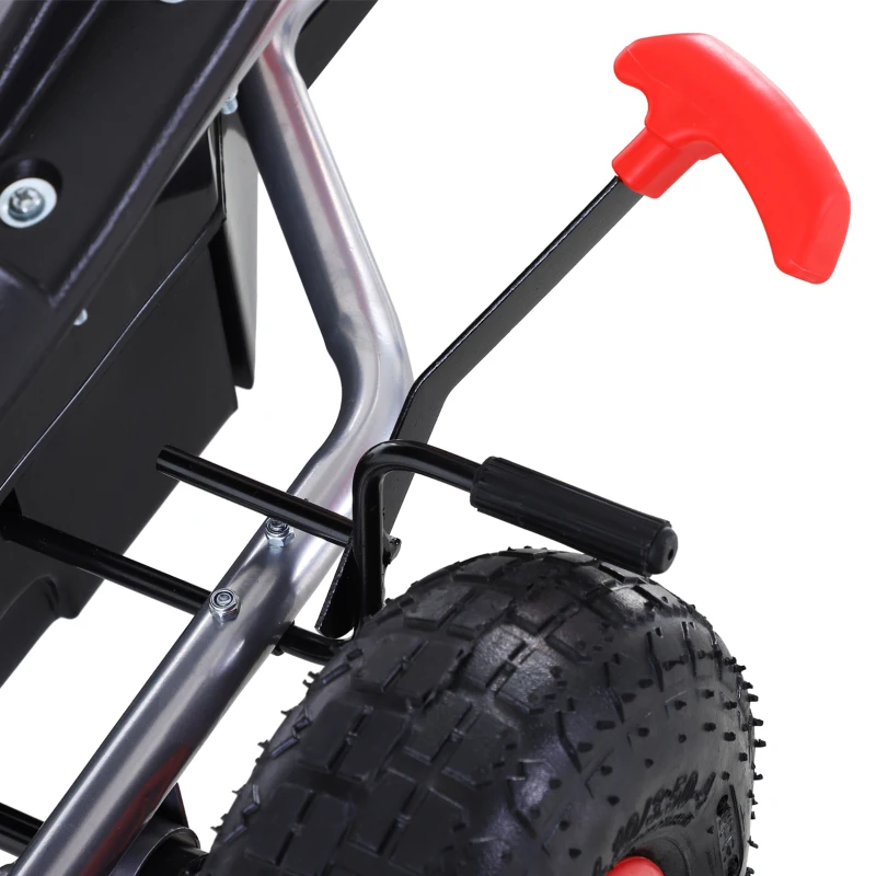 HOMCOM Kart Pedales Niños Coche de Pedales Deportivo con Asiento Ajustable Embrague y Freno para Niños de +5 Años Carga 50kg Juguete Exterior 129x59x70 cm