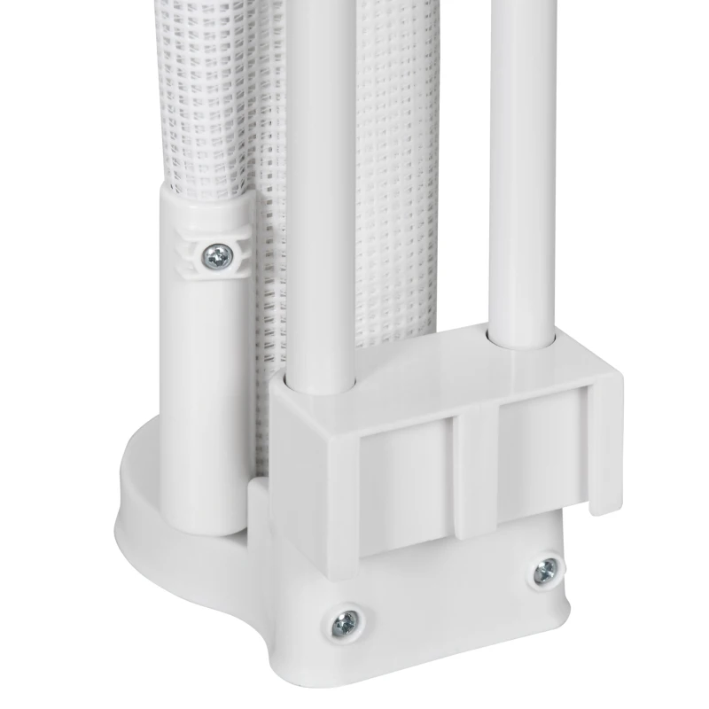 PawHut Barreira de Segurança para Cães Extensível 0-150cm Porta de Proteção Retrátil para Animais de Estimação 165x10,7x85cm Branco