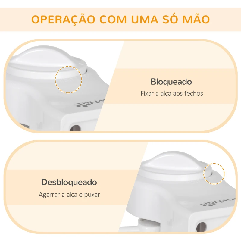 PawHut Barreira de Segurança para Cães Extensível 0-150cm Porta de Proteção Retrátil para Animais de Estimação 165x10,7x85cm Branco