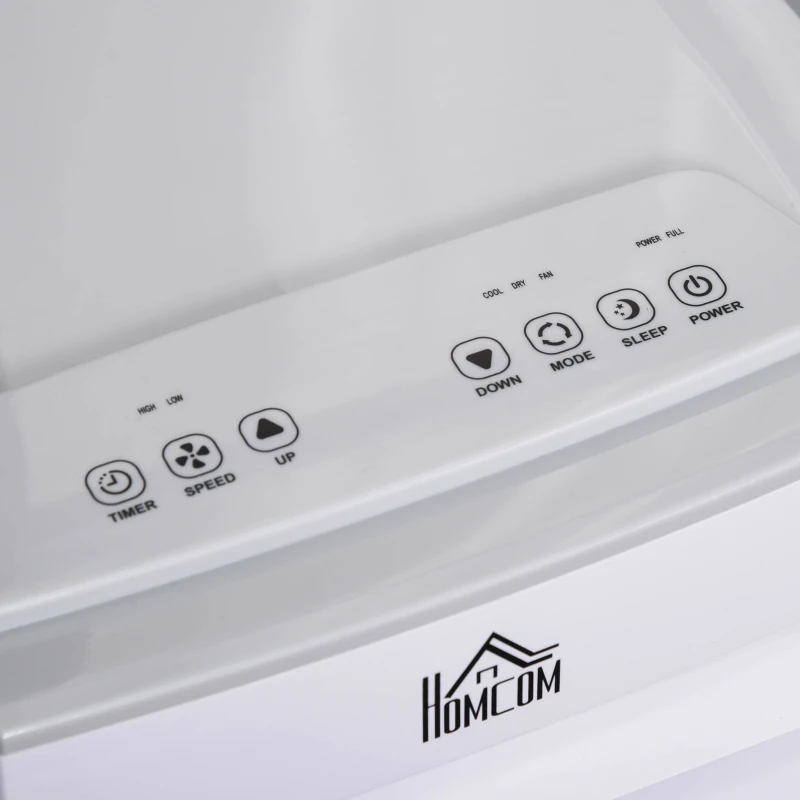 HOMCOM Klimatyzator przenośny 4 tryby Klimatyzator z pilotem timer 24 h ABS