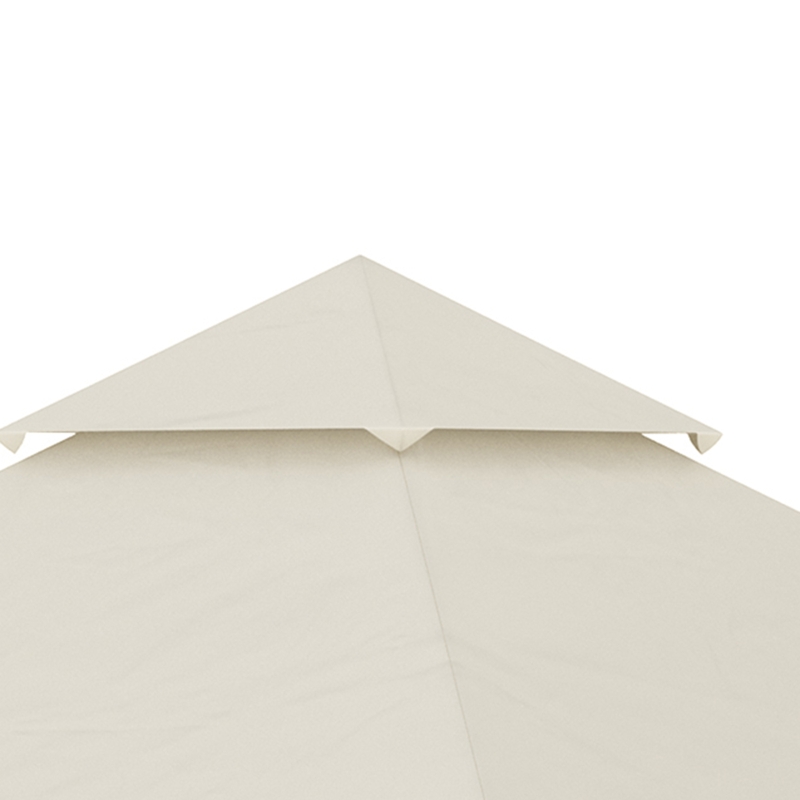 Outsunny Toldo de Substituição para Pérgola com Teto Duplo e 10 Orifícios de Drenagem 2,95x2,95 cm Creme