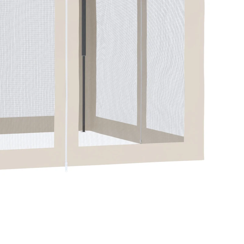 Outsunny Faltpavillon mit Seitenwänden Weiß 3,25 x 3,25 x 2,65 m