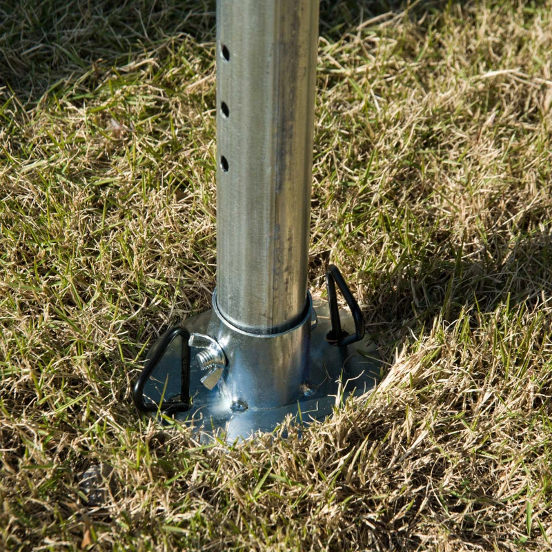 Outsunny Pavilion pentru extern cort pentru petreceri, căsătorii cadru din oțel impermeabil, Alb, 8x4x2.8m