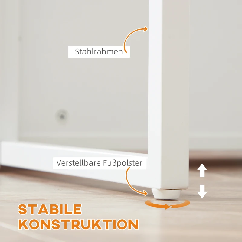 HOMCOM Kücheninsel, klappbare Arbeitsplatte, Messerhalter, 3 Regalfächer, Eichenoptik, 105 x 65 x 90 cm
