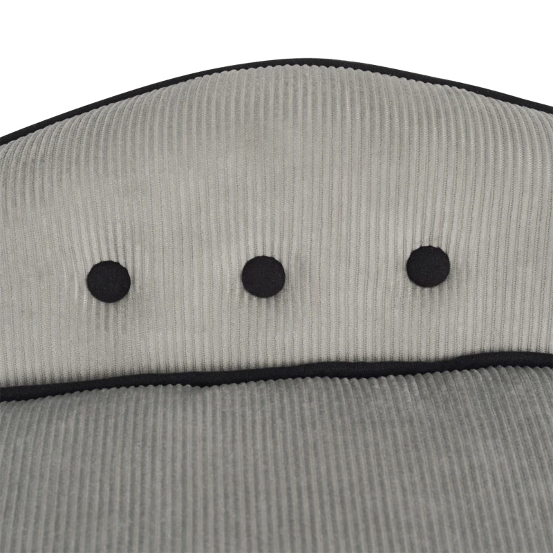 PawHut Cat Sofa, Removable Cushion Lounge Grey 66.5 x 45 x 35.5 cm Modern Corduroy Small Wood Frame