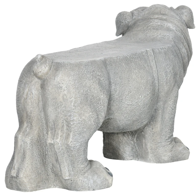 Outsunny Realistic Pekingese Sculpture, Garden Statue / Garden Stool, Outdoor Dog Ornament Home Decoration