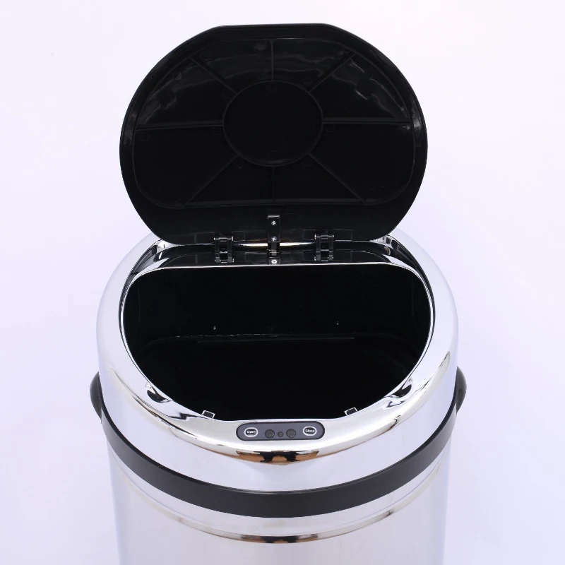 HOMCOM 50L LUXURY Automatic Sensor Dustbin Kitchen Waste Bin Rubbish Trashcan Auto Dustbin Stainless Steel with Bucket CHROME