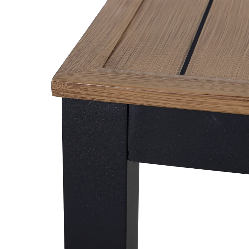 Outsunny Gartenmöbel-Set für 3 Personen mit Beistelltisch, Sofa mit Kissen, Outdoor, Aluminium, 164 x 74 x 69 cm