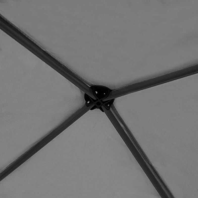 Outsunny Faltpavillon, Faltzelt mit Seitenwänden inkl. Tragetasche, Gartenpavillon, Metall, Oxfordstoff, 3 x 3 m, Hellgrau
