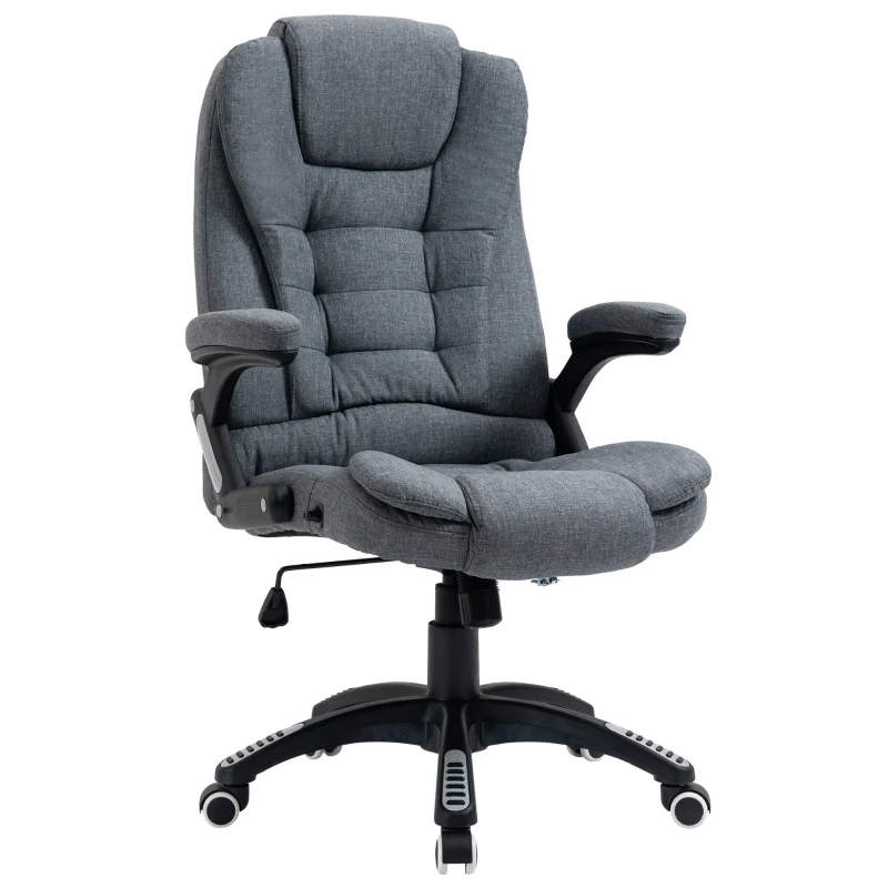 Vinsetto Ergonomic Office Chair Comfortable Desk Chair with Armrests Adjustable Height Reclining and Tilt Function Dark Grey