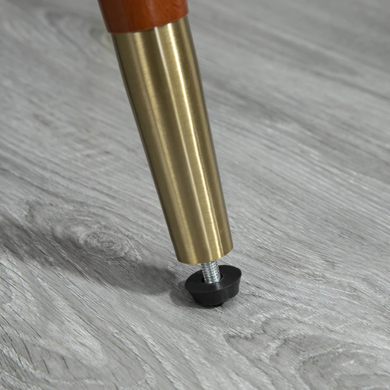 HOMCOM Krzesło do jadalni, zestaw 2 krzeseł z oparciem do kuchni, skóra ekologiczna