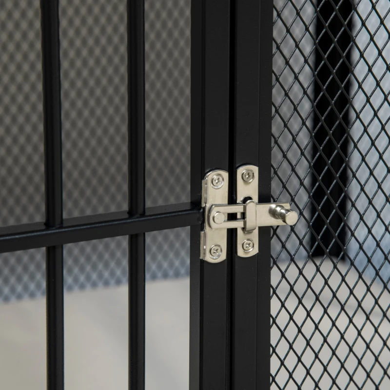 PawHut Dog Crate, Dog Box, Water-Resistant Mat, Removable Bottom Tray, Lockable, Black, 80 x 55 x 71 cm