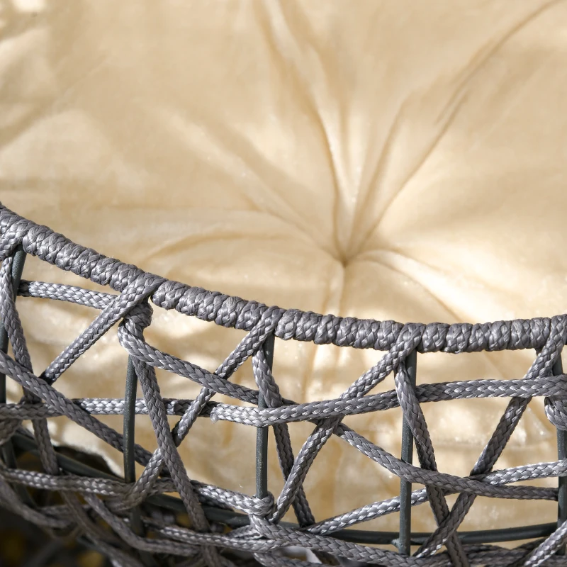 PawHut Katzenbett in Weinglasform, inkl. waschbarem Kissen, Katzenkorb, Haustierbett, Violett