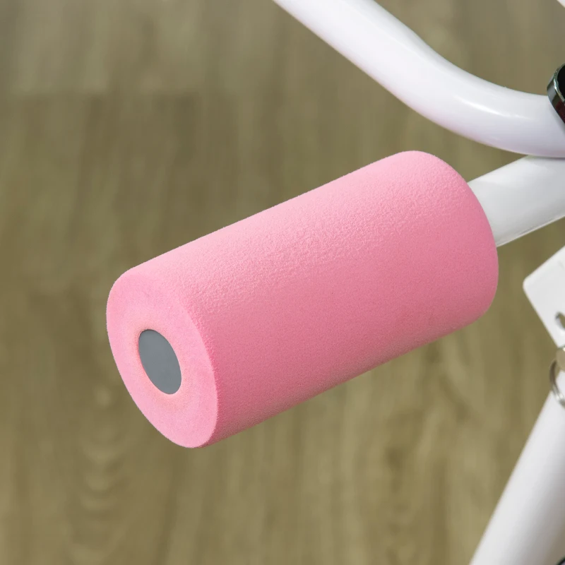 SPORTNOW Bauchtrainer, klappbar, winkel- und höhenverstellbar, Monitor, Stahlrahmen, weiß+rosa, 115 x 48 x 82 cm