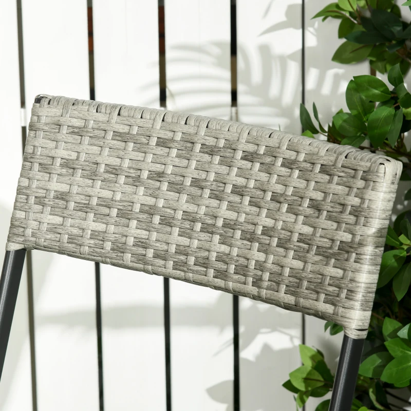 Outsunny Polyrattan 3 cz. zestaw bistro, zestaw mebli ogrodowych z rattanu