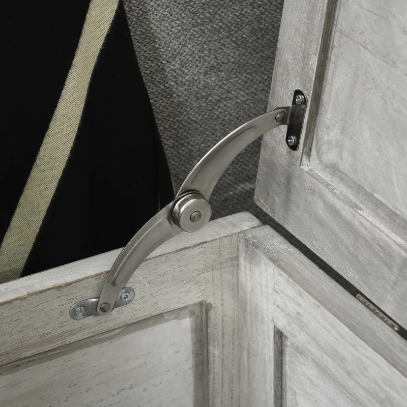 PawHut Szafka na kuwetę dla kota, kuweta z drzwiami, domek dla kota z uchwytem, jasnoszary