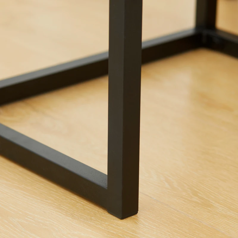 HOMCOM Consoletafel in industrieel design, bijzettafel, dressoir, 1 kast, bruin+zwart