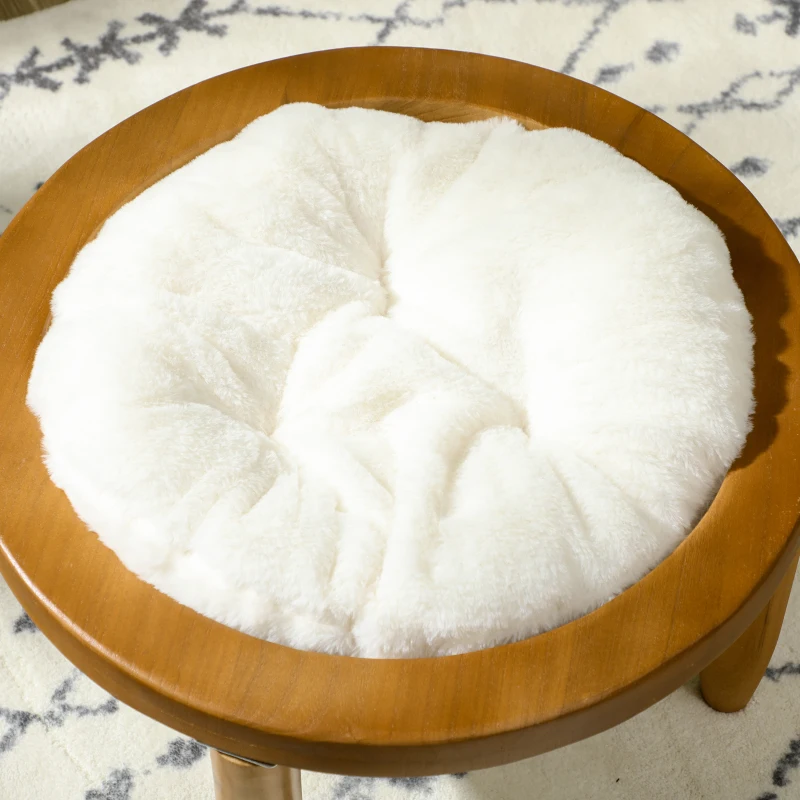 PawHut Katzenhängematte inkl. waschbaren Kissen, Katzenbett, Haustierbett, 50 cm x 50 cm x 27 cm, Natur + Braun