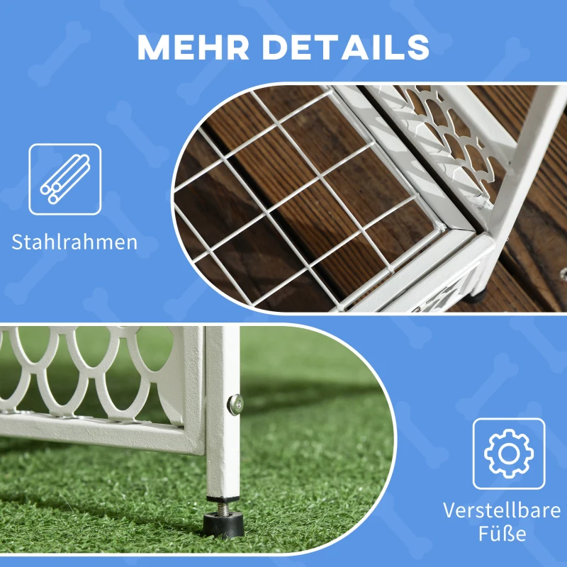 PawHut Łóżko dla psa z baldachimem, leżanka dla psa, podwyższone łóżko dla psa z poduszką szary