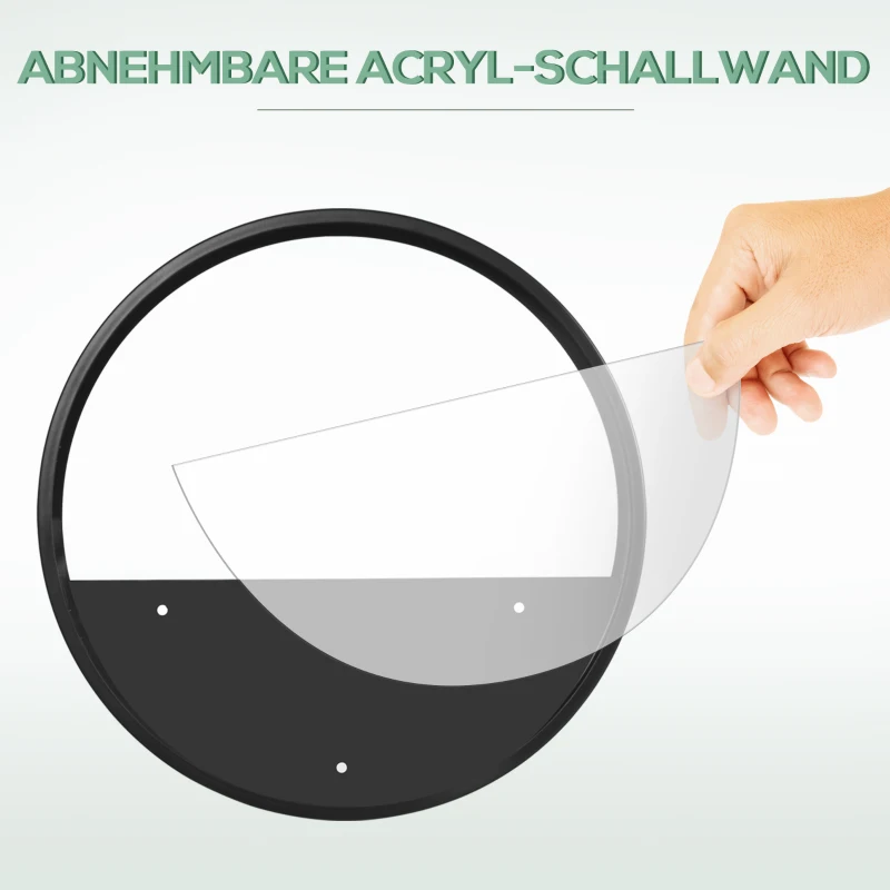 Outsunny Wandplantenbakken, set van 3 stuks, stapelbaar, staal+acryl, zwart