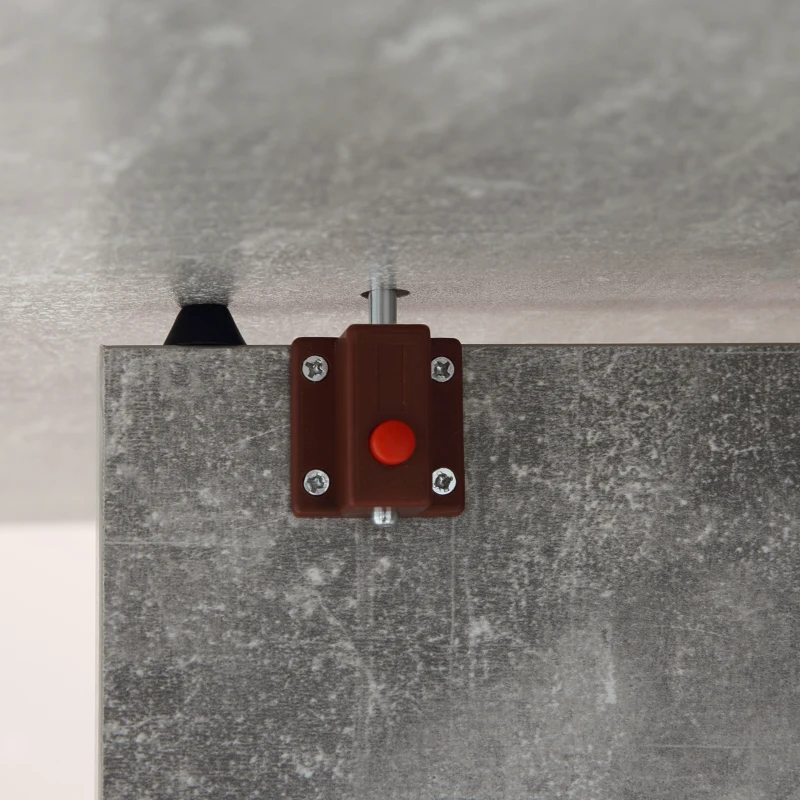 HOMCOM Tavolo Pieghevole in Legno per 4-6 Persone con Ruote, 75x140x74cm, Grigio