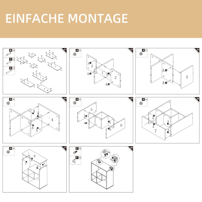 HOMCOM Półka ścienna, półka wisząca z 4 półkami, regał na książki do salonu