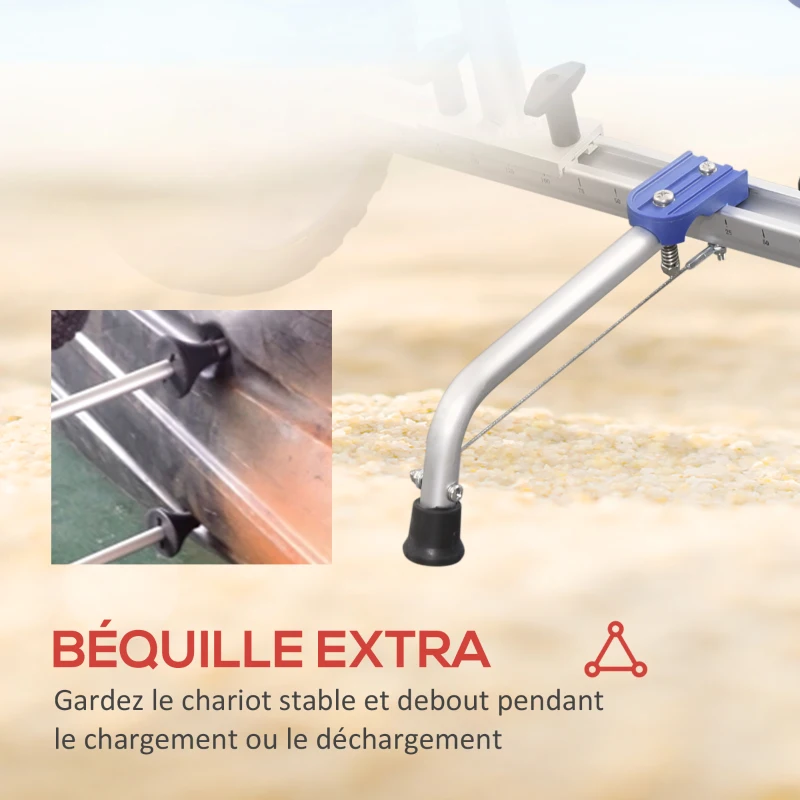 SPORTNOW Chariot de transport universel pour canoë, kayak, stand-up paddle largeur réglable béquille et 2 grandes roues