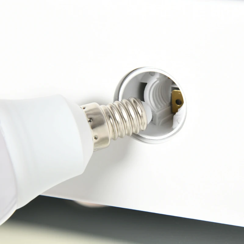 HOMCOM Hollywoodspiegel met verlichting, aanraakbediening, geheugenfunctie, 12 dimbare LED-lampen, wit, 80 x 60 cm