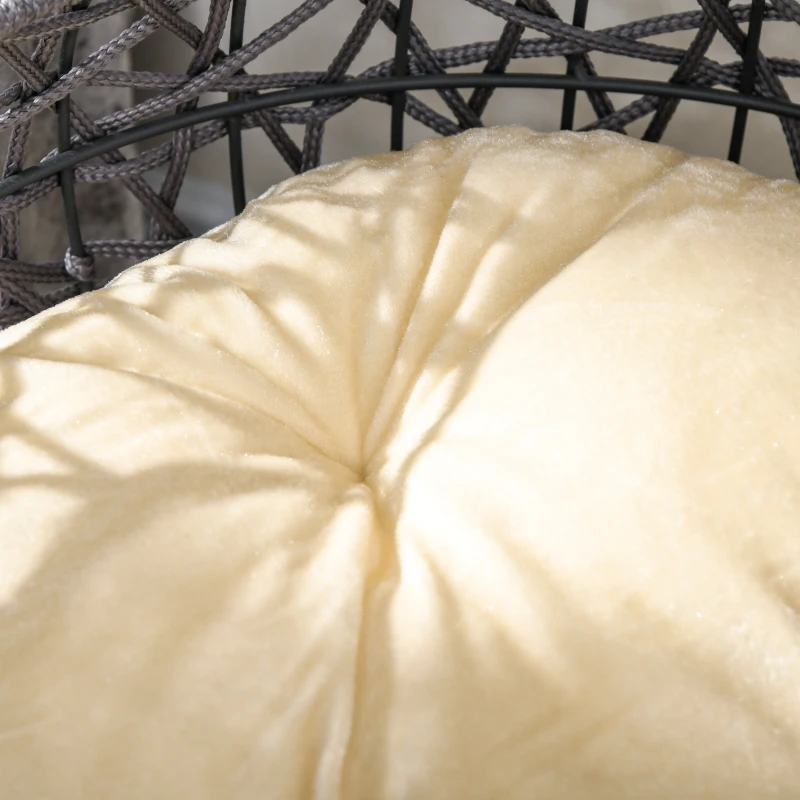 PawHut Katzenbett in Weinglasform, inkl. waschbarem Kissen, Katzenkorb, Haustierbett, Violett